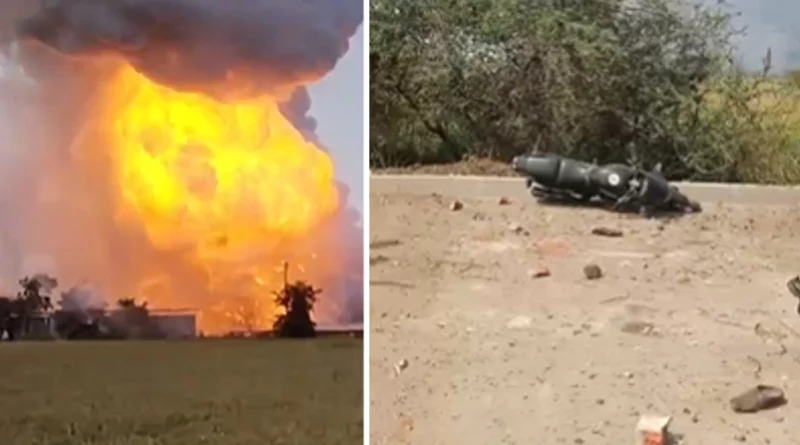 Massive explosion in illegal firecracker factory in Harda, MP, 11 people died