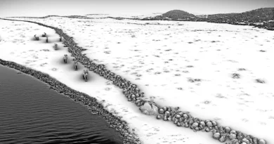 An 11,000 year old wall found in the Baltic Sea near Germany, there was a city 70 feet deep earlier