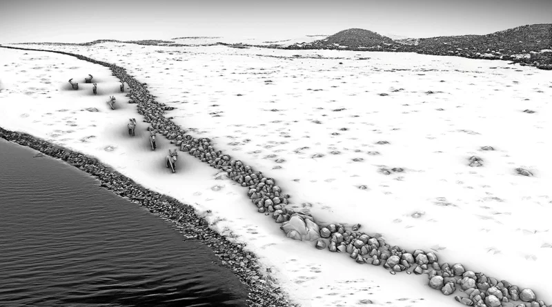 An 11,000 year old wall found in the Baltic Sea near Germany, there was a city 70 feet deep earlier