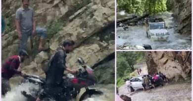 उत्तराखंड में मानसून का कहर, सड़कें बनीं दरिया, जान जोखिम में डालकर नाला पार कर रहे लोग