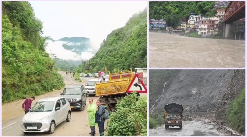 बारिश का रौद्र रूप: उफान पर अलकनंदा-मंदाकिनी नदी, बदरीनाथ और केदारनाथ हाईवे पर लगातार हो रहा भूस्खलन